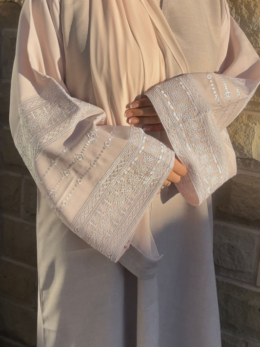 Noor Abaya - Stone & Light Biege