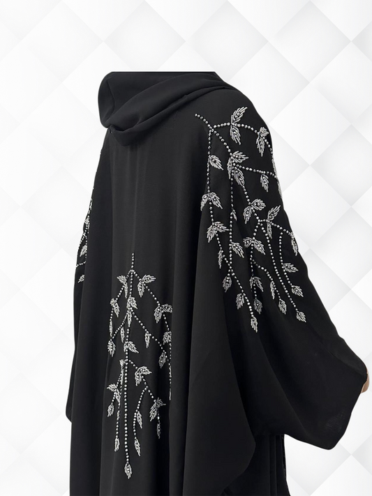 Hayati Butterfly Abaya - Black