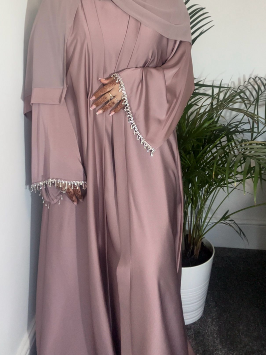 Maya Diamante Abaya - Blush